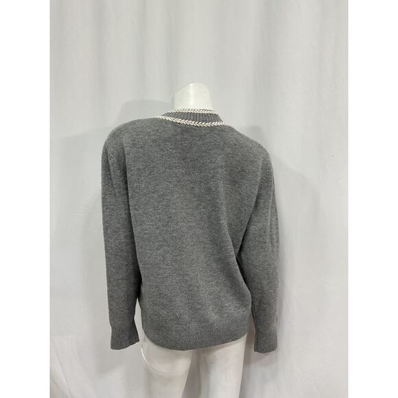 Sandro Wool And Cashmere Grey Wool Sweater Size S - Picture 3 of 5